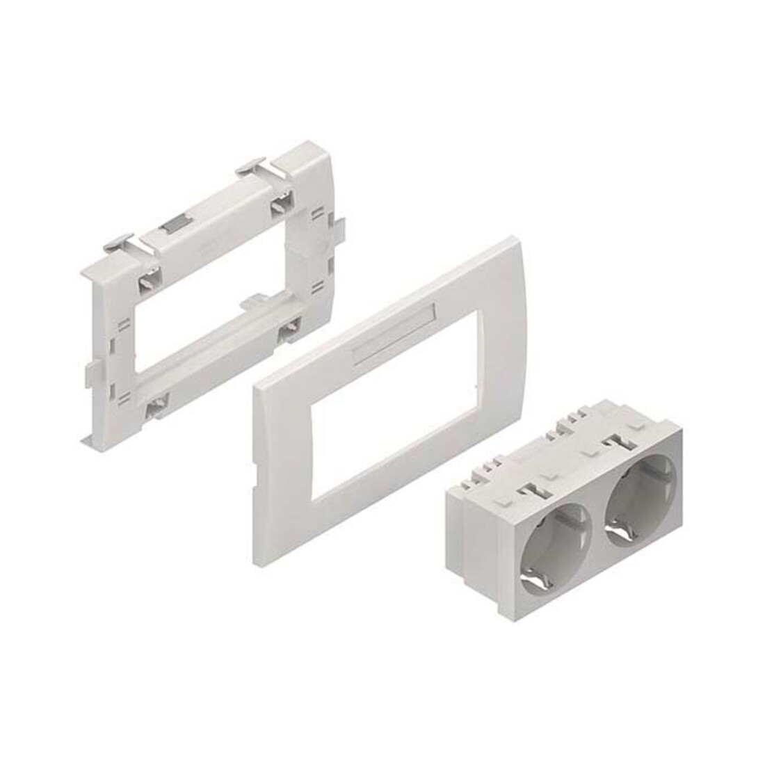 HKL Unité double prise blanche KES-2.3.3