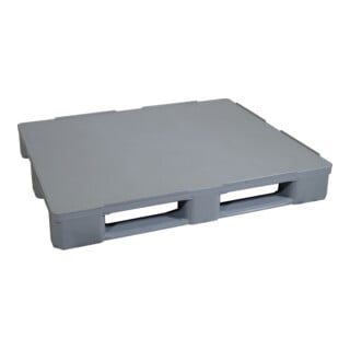 HMH Hygienepalette geschlossen Industriemaß 3 Kufen grau 1.500 kg Traglast