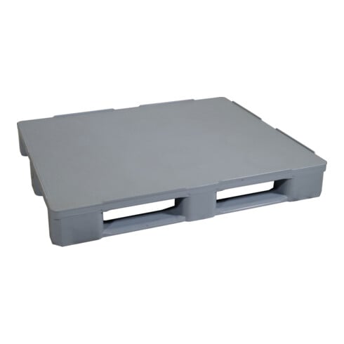 HMH Hygienepalette geschlossen Industriemaß 3 Kufen grau 1.500 kg Traglast