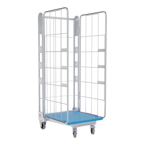 HMH nestainer® 1630 KU Lagerbehälter 730 x 845 mm 3-seitig galvanisch blau verzinkt