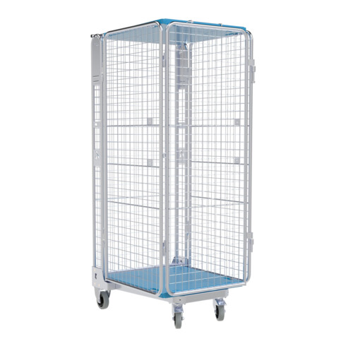 HMH nestainer® ADB 1600 KU Transportwagen 730 x 870 mm 5-seitig galvanisch blau verzinkt