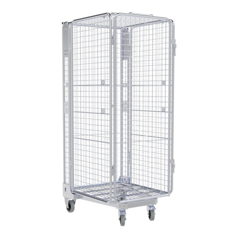 HMH nestainer® Anti-Diebstahl ADB 1600 ME 730 x 870 mm 5-seitig komplett galvanisch blau verzinkt