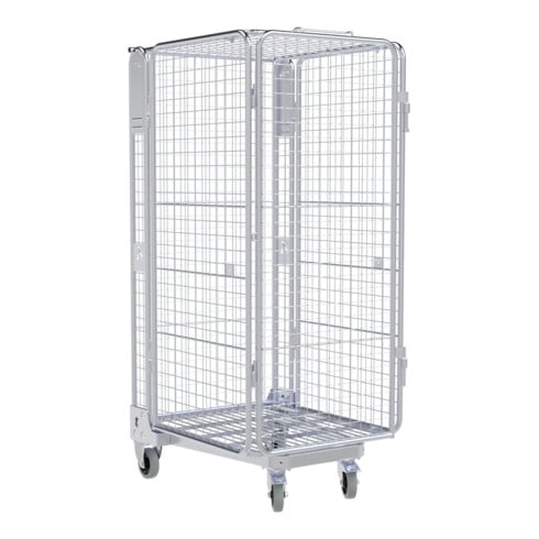 HMH nestainer® Gitterbox ADB 1450 ME KU 730 x 870 mm 5-seitig galvanisch blau verzinkt