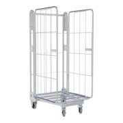 HMH nestainer® Metallbehälter 1450 ME 730 x 845 mm 3-seitig galvanisch blau verzinkt-1