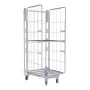 HMH nestainer® Metallcontainer 1630 ME 730 x 845 mm 3-seitig galvanisch verzinkt-1