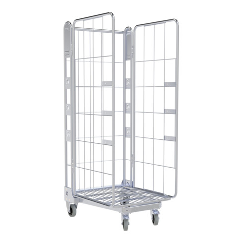 HMH nestainer® Metallgestell 1630 ME 730 x 845 mm 3-seitig galvanisch blau verzinkt