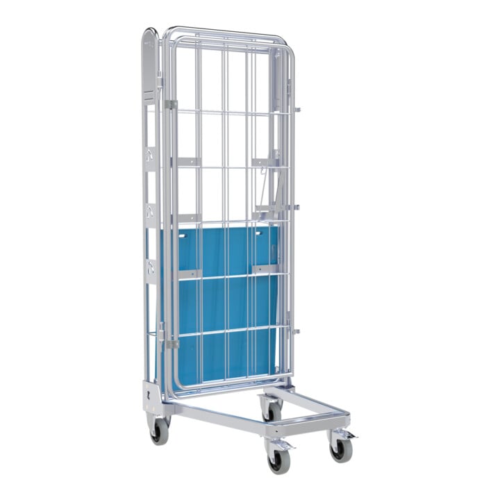HMH nestainer® Transportwagen 1630 KU 730 x 845 mm galvanisch blau verzinkt