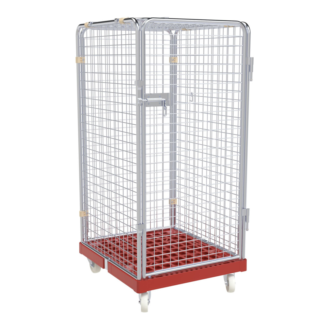 HMH Rollbehälter rolltainer® ADB 1350 KU rot 724 x 815 mm 5-seitig 1 Tür
