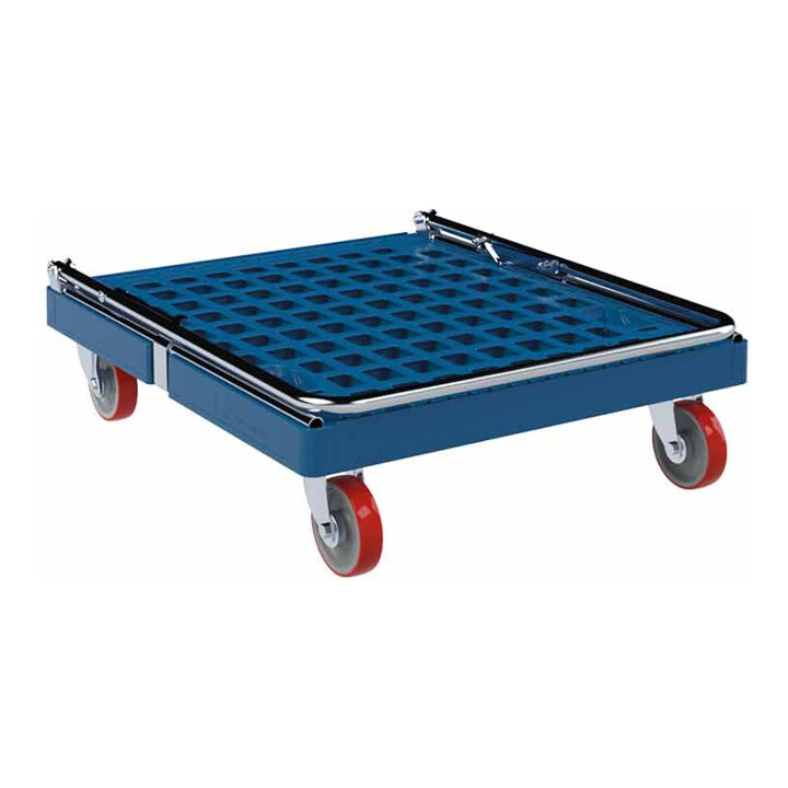 HMH Rollplatte KU 724 x 815 mm Ø 125 PU klappbarer Schiebebügel ME Cr 3