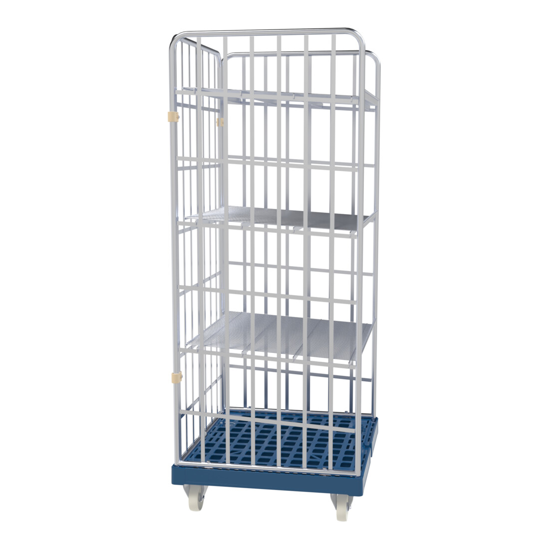 HMH Rollregal 1600 KU blau 815 x 724 mm 3-seitig 20° Neigung 3 ZWB einlegbar