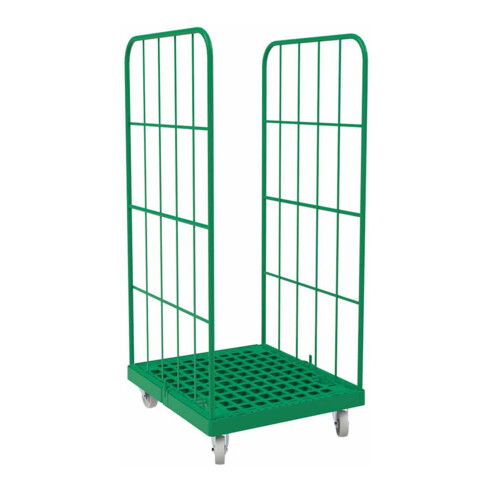 HMH rolltainer® 1450 KU Kunststoffboden 724 x 815 mm grün 2-seitig