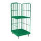 HMH rolltainer® 1450 KU Kunststoffboden 724 x 815 mm grün 3-seitig