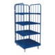 HMH rolltainer® 1450 KU Kunststoffbodenwagen 724 x 815 mm blau 3-seitig