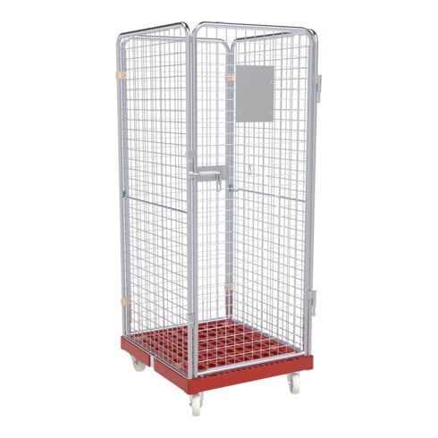 HMH rolltainer® ADB 1600 KU rot 724 x 815 mm 4-seitig 1 Tür Cr 3