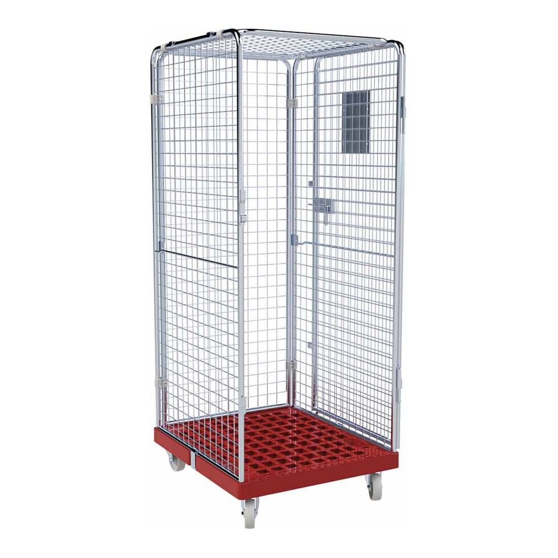 HMH rolltainer® ADB 1600 KU rot 724 x 815 mm 5-seitig 1 Tür Cr 3