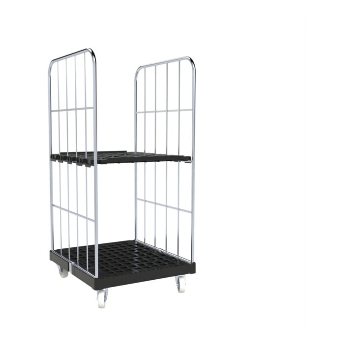 HMH rolltainer® BASIC 724 x 815 mm 2-seitig ø 20 mm blau verzinkt