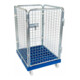 HMH rolltainer® Rollbehälter ADB 1020 KU blau 724 x 815 mm 4-seitig 1 Tür