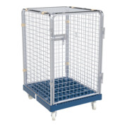 HMH rolltainer® Rollbehälter ADB 1020 KU blau 724 x 815 mm 5-seitig 1 Tür Cr 3