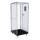 HMH rolltainer® Rollbehälter ADB 1600 KU schwarz 724 x 815 mm 5-seitig 1 Tür