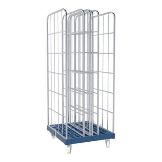 HMH rolltainer® Rollplatte 1650 mit Stecksystem blau 724 x 815 mm 2-seitig