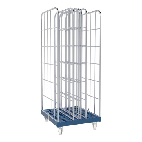 HMH rolltainer® Rollplatte 1650 mit Stecksystem blau 724 x 815 mm 2-seitig
