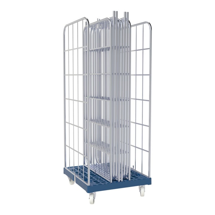 HMH rolltainer® Rollplatte 1650 mit Stecksystem blau 724 x 815 mm 2-seitig