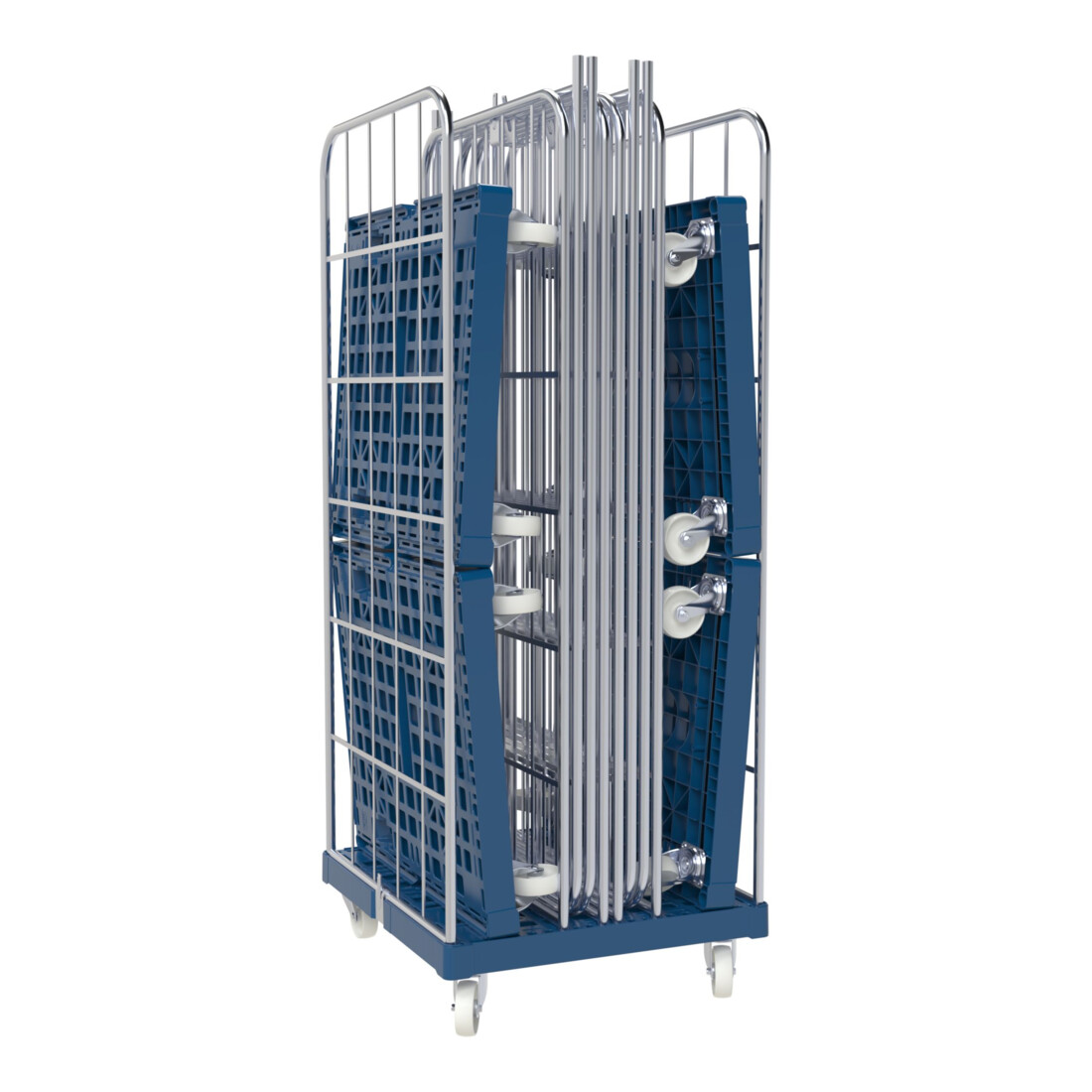 HMH rolltainer® Rollplatte 1650 mit Stecksystem blau 724 x 815 mm 2-seitig