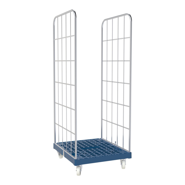 HMH rolltainer® Rollplatte 1650 mit Stecksystem blau 724 x 815 mm 2-seitig