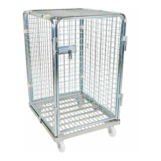 HMH rolltainer® Stahlbehälter ADB 1020 ME 710 x 800 mm 5-seitig 1 Tür Cr 3