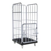 HMH rolltainer® Transportwagen 1460 KU schwarz 724 x 815 mm klappbare Vorderwand Cr 3-3