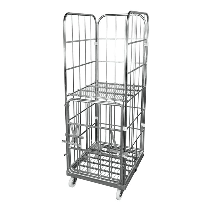 HMH rolltainer® Transportwagen 1650 ME 710 x 800 mm klappbare Vorderwand Cr 3