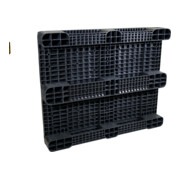 HMH Schwerlastpalette geschlossen Industriemaß 3 Kufen schwarz recycelt 1250 kg Traglast-3