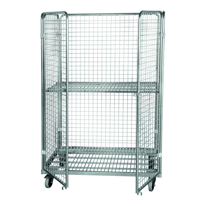 HMH Stahlrollbehälter 1600 800 x 1200 mm 4-seitig 2 Flügeltüren Cr 3