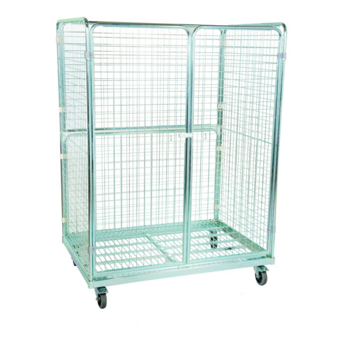 HMH Stahlrollbehälter 1600 950 x 1350 mm 4-seitig 2 Flügeltüren Cr 3