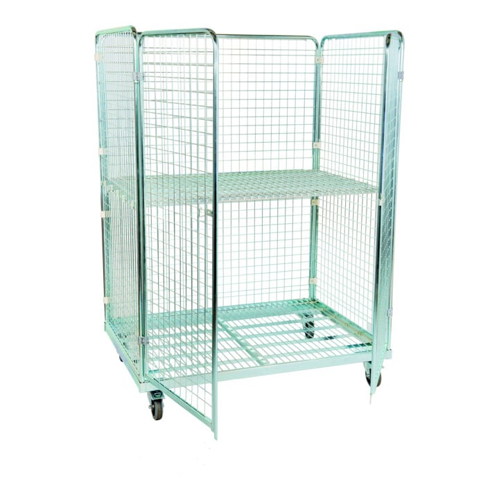HMH Stahlrollbehälter 1600 950 x 1350 mm 4-seitig 2 Flügeltüren Cr 3