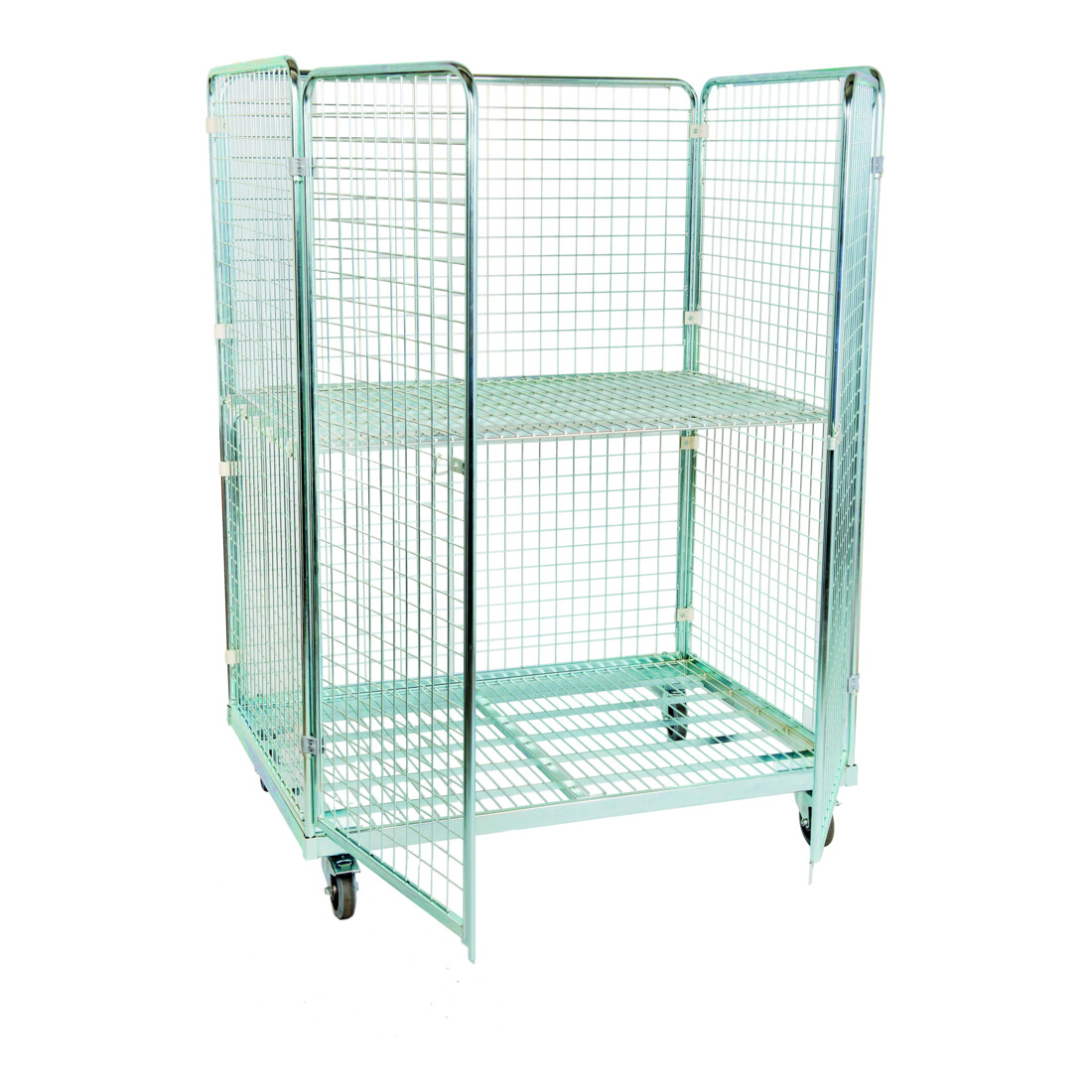 HMH Stahlrollbehälter 1600 950 x 1350 mm 4-seitig 2 Flügeltüren Cr 3