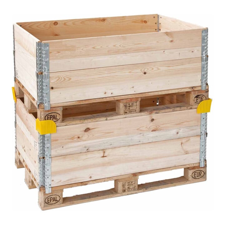 HMH Stapelecke KU für Holzaufsatzrahmen 4 Stück gelb