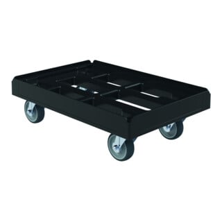 HMH Transportroller BASIC KU RC 610 x 410 mm schwarz 4 Lenkrollen Ø 100 TPE