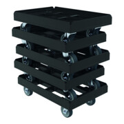 HMH Transportroller BASIC KU RC 610 x 410 mm schwarz 4 Lenkrollen Ø 100 TPE-3