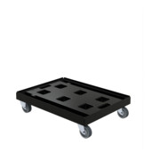 HMH Transportroller BASIC KU RC 612 x 814 schwarz ø 100 TPE 2 Lenkrollen 2 Bockrollen-1