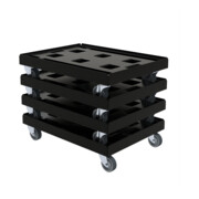 HMH Transportroller BASIC KU RC 612 x 814 schwarz ø 100 TPE 2 Lenkrollen 2 Bockrollen-3