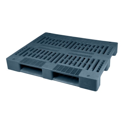 HMH Universalpalette offen Industriemaß 3 Kufen schwarz recycelt 1.250 kg Traglast