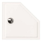 Hoesch 5-Eck-Duschwanne Samar weiß, 100x100x3cm, ultraflach