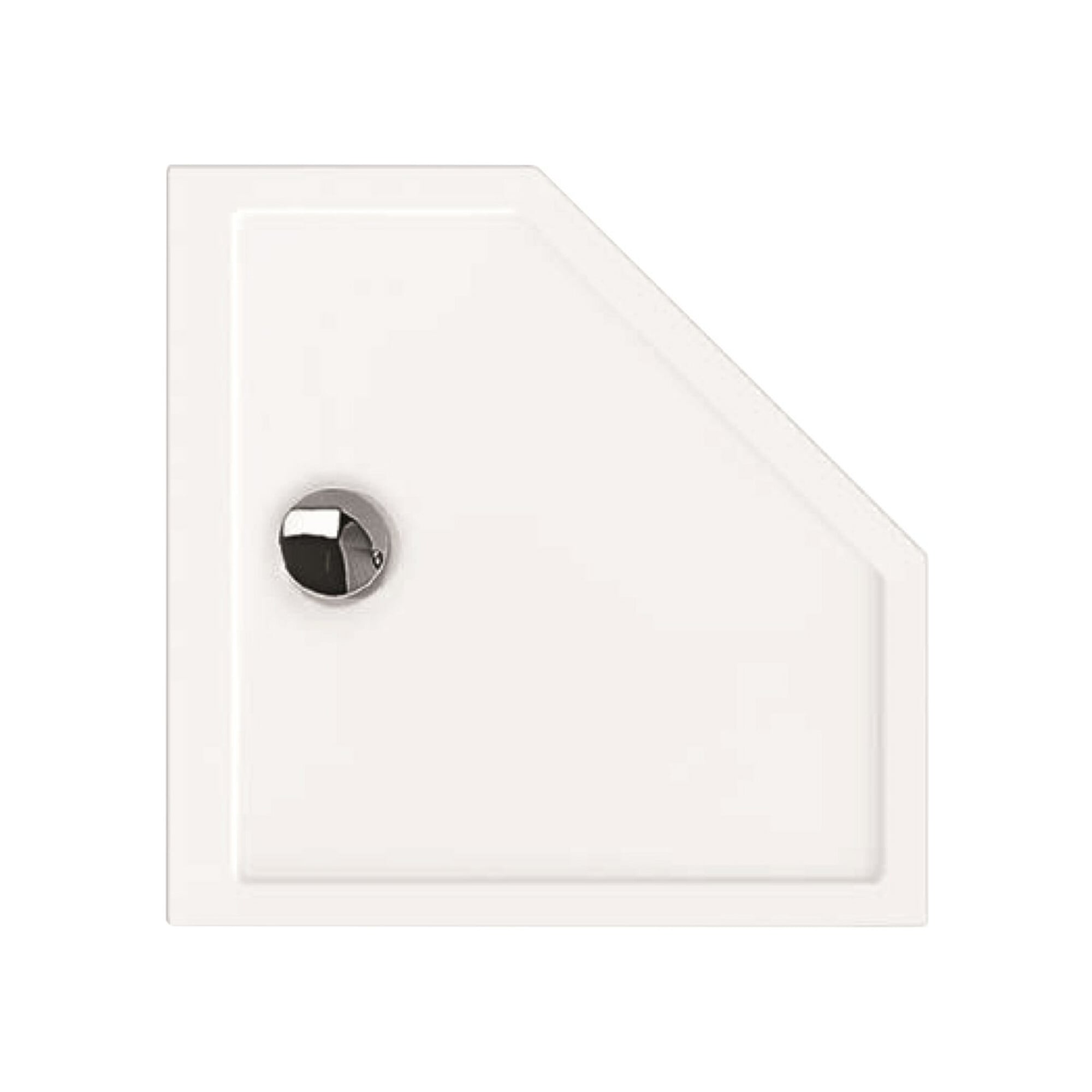 Hoesch 5-Eck-Duschwanne Samar weiß, 90x90x3cm, ultraflach