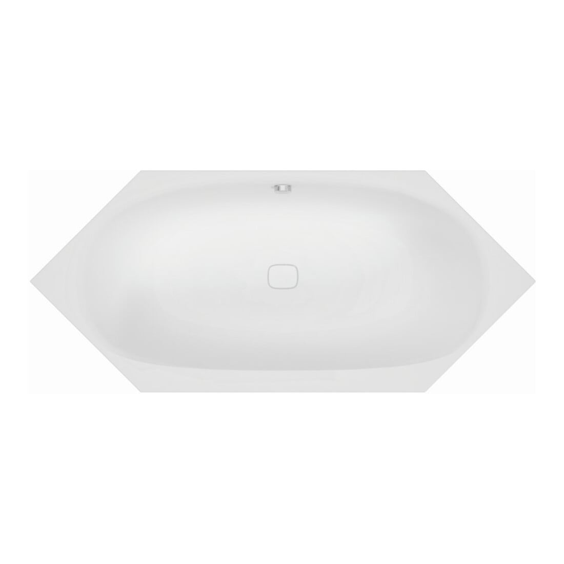 Hoesch 6-Eck-Badewanne iSENSI 205x105cm, weiß