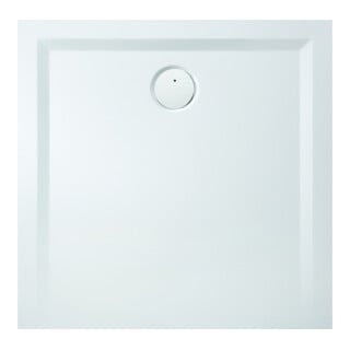 Hoesch Bac à douche en minéral Muna S 100x100x3 cm, blanc mat, Soliq., sans AR