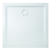 Hoesch Bac à douche en minéral Muna S 80x80x3 cm, blanc, Soliq., sans antidérapant