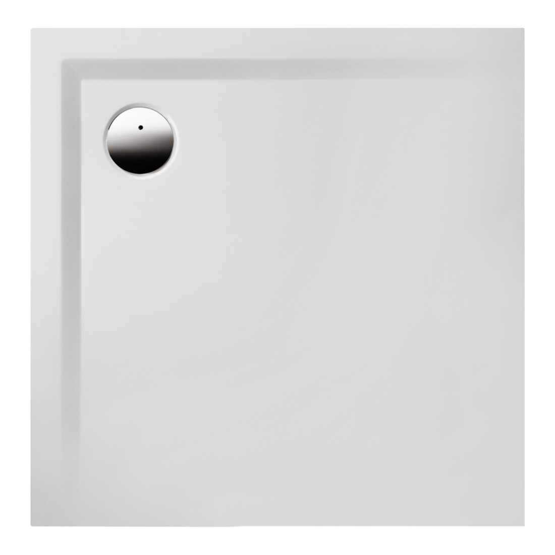 Hoesch Bac à douche en minéral Muna Solique 90x90x3 cm, gris télé, sans antidérapant