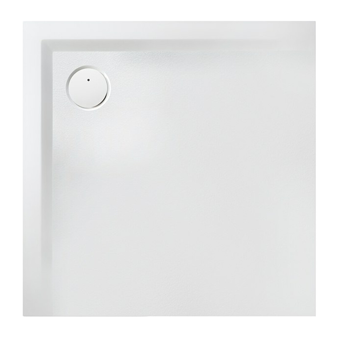 Hoesch Bac de douche en minéral Muna Solique 80x80x3 cm, gris télé, antidérapant