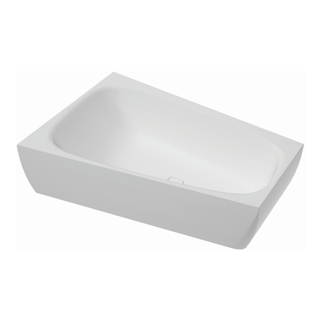 Hoesch Badewanne iSENSI Trapez 150x100cm, li, 1- Üb.- + Abl, weiß, weiß